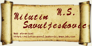 Milutin Savuljesković vizit kartica